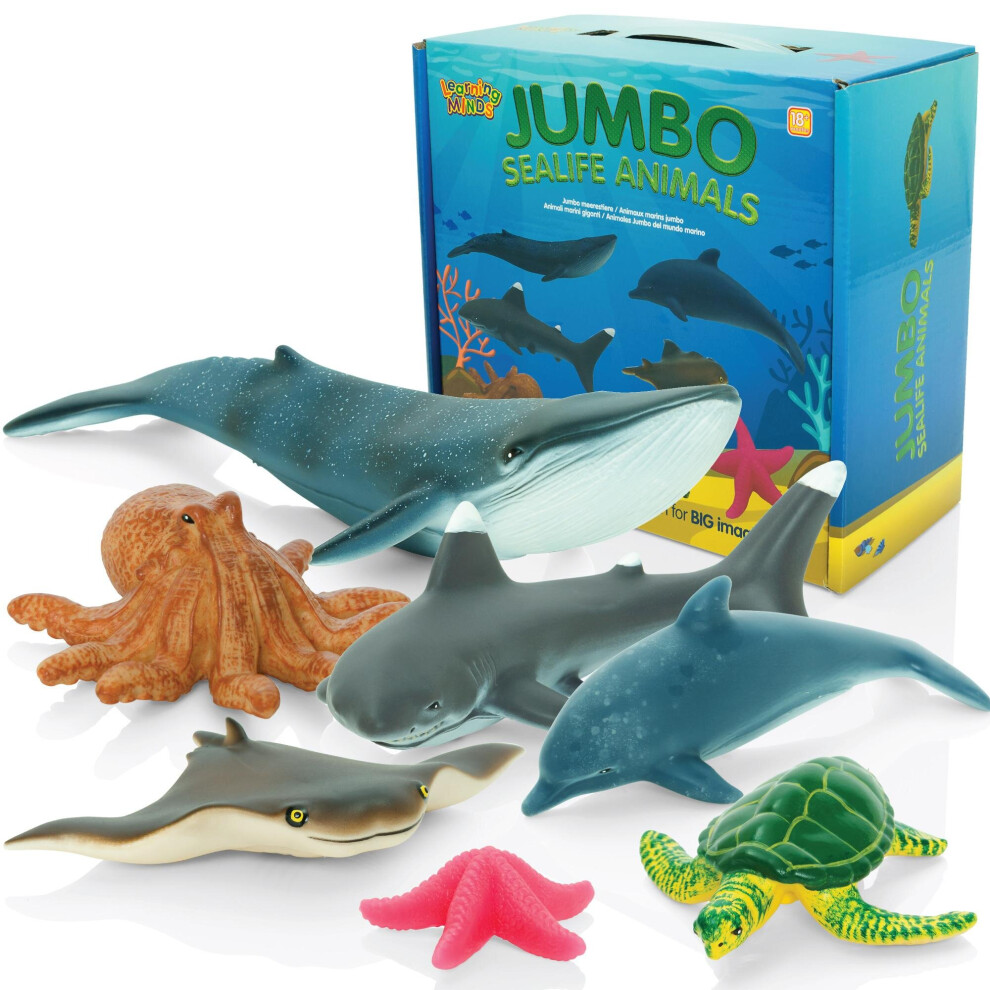 Learning Minds Jumbo Sealife Animals 7 Pack