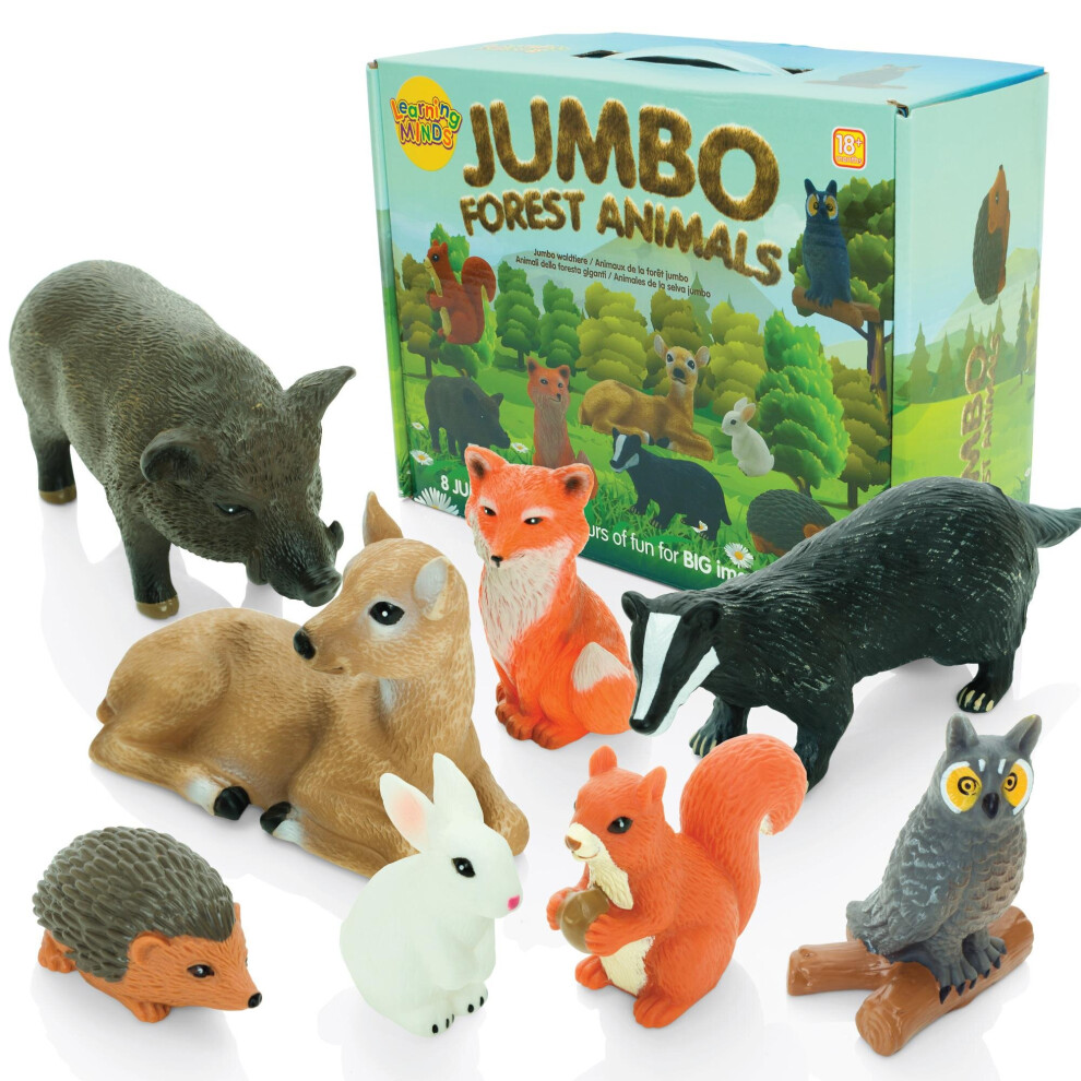 Learning Minds Jumbo Forest Animals 8 Pack