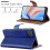 (Blue) For OPPO Reno4 Z 5G Leather Wallet Case 4