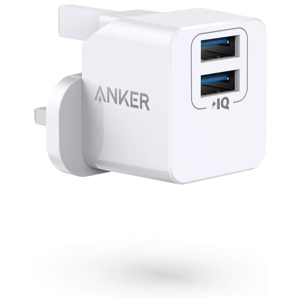 Anker USB Plug Charger PowerPort mini Dual Port USB Charger Super Compact Wall Charger 2.4A Output Phone Charger