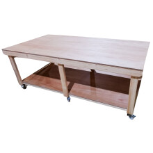 (7ft, Standard Legs) Wooden Workbench Eucalyptus Hardwood Plywood Top 3FT Wide