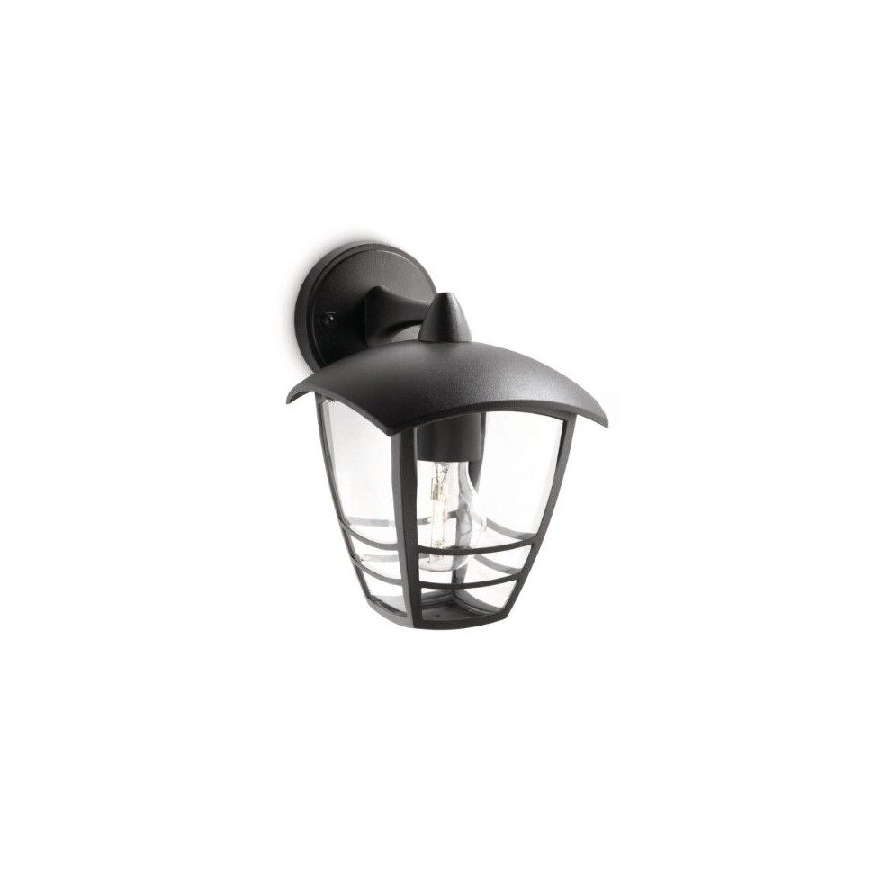 Philips Mygarden Creek Outdoor Wall, (Requires 1 X 60 W E27 Bulb) Light/Black