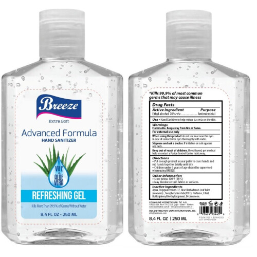 Hand Sanitiser Gel with Vitamin E & Aloe Vera - 250ml (Single) 2