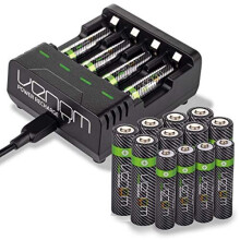 Venom Power Recharge - Charging Station plus 8 x AA 2100mAh & 8 x AAA 800mAh Rechargeable Batteries