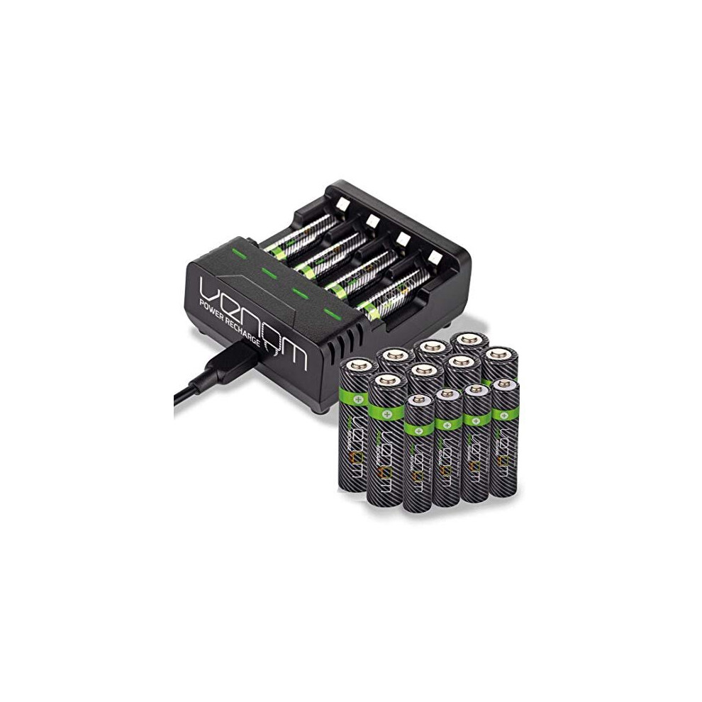 Venom Power Recharge - Charging Station plus 8 x AA 2100mAh & 8 x AAA 800mAh Rechargeable Batteries