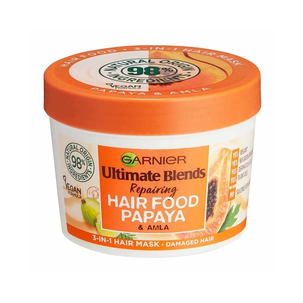 Garnier Ultimate Blends Repairing Hair Food Papaya & Amla 3-in-1 Hair Mask - 390ml