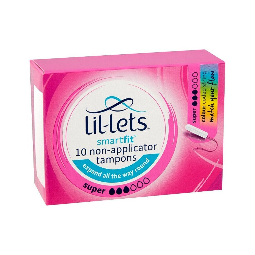 Lil-Lets Smartfit 10 Non-Applicator Tampons - Super