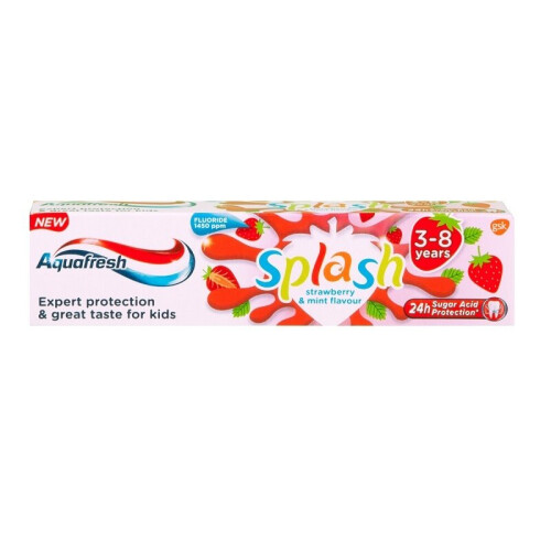 Aquafresh Splash Strawberry & Mint Toothpaste 3-8 Years - 50ml