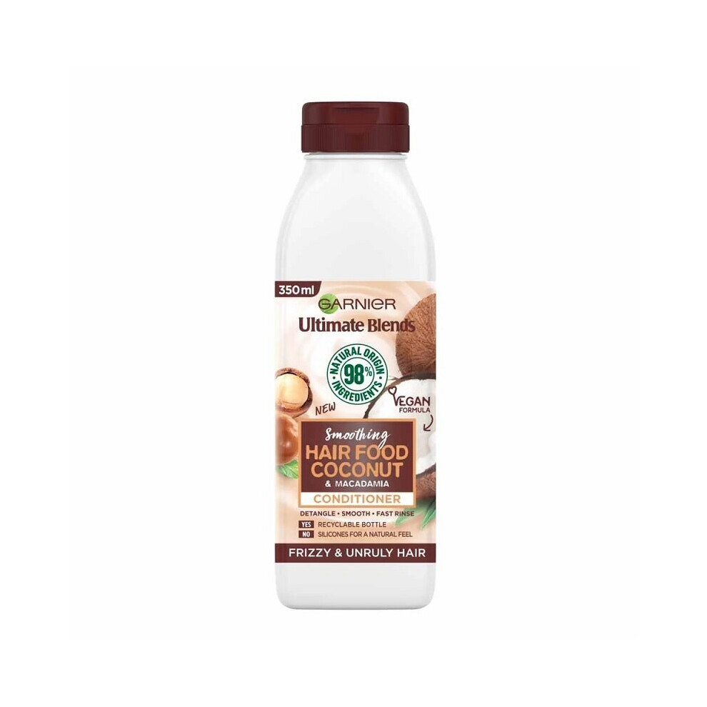 Garnier Ultimate Blends Smoothing Hair Food Coconut & Macadamia Conditioner - 350ml