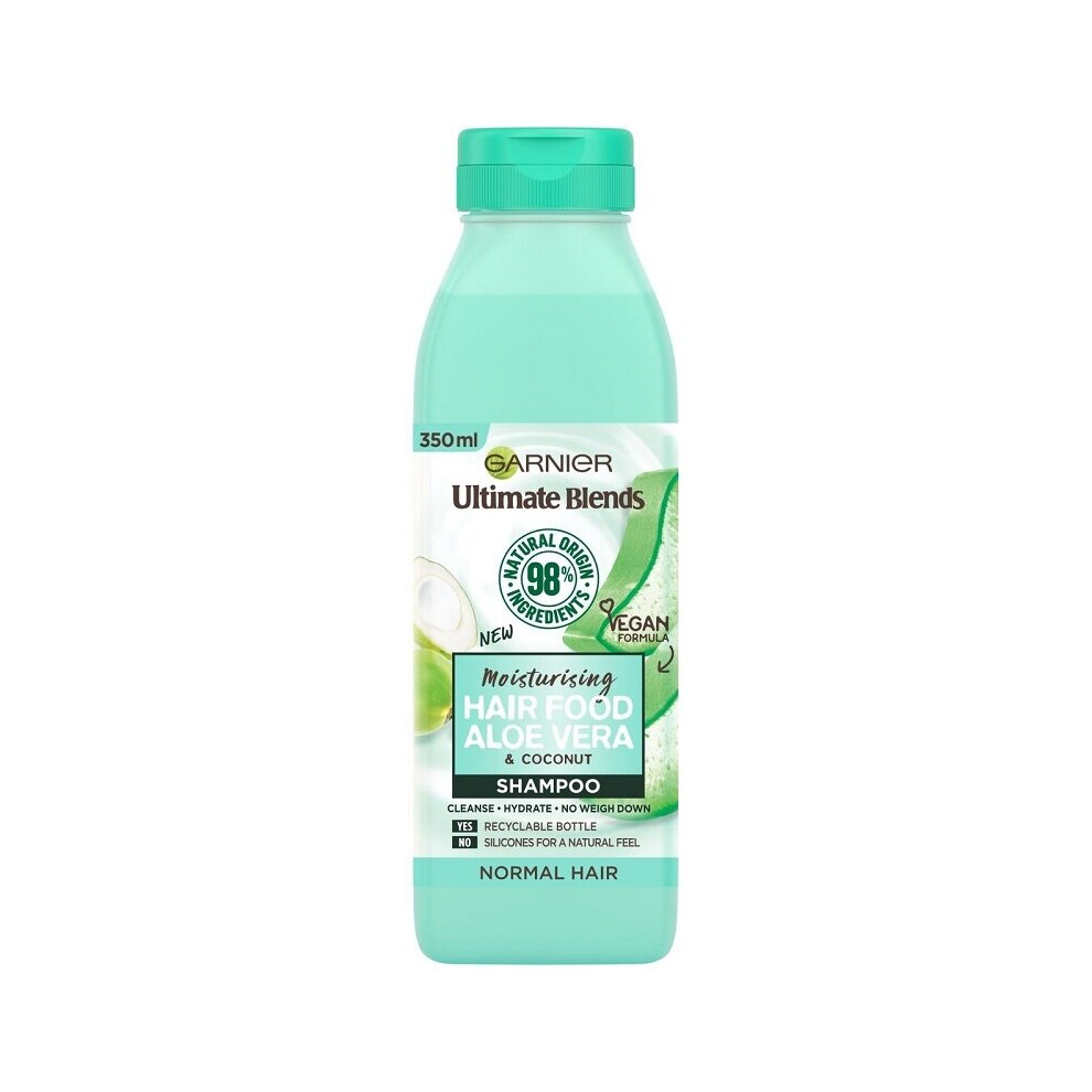 Garnier Ultimate Blends Moisturising Hair Food Aloe Vera & Coconut Shampoo - 350Ml