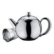 Café Ole Rondeo Stainless Steel Tea Pot Easy Pour Teapot with Infuser Basket 17oz 500ml