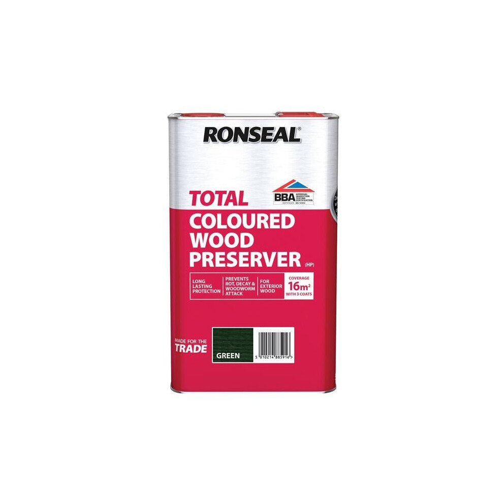 Ronseal Trade Total Wood Preserver Green 5 Litre 38591