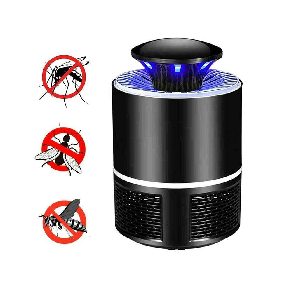 (Black) 5W Usb Home Electric Led Insect Killer Mosquito Zapper Automatic Catcher Trap Black