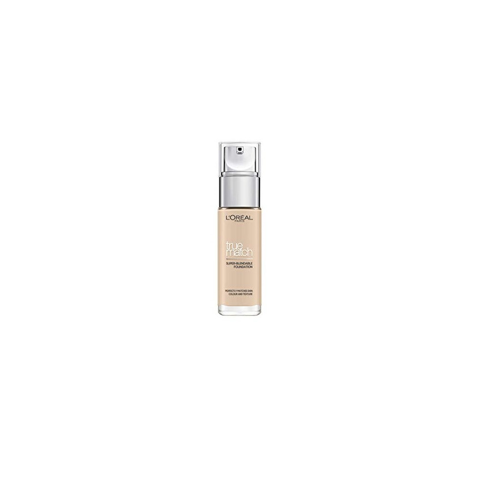 L’oréal Paris L'oreal Paris True Match Liquid Foundation 0.5N Porcelain, Skincare Infused With Hyaluronic Acid, Available In 40 Shades, Spf 17, 30 Ml