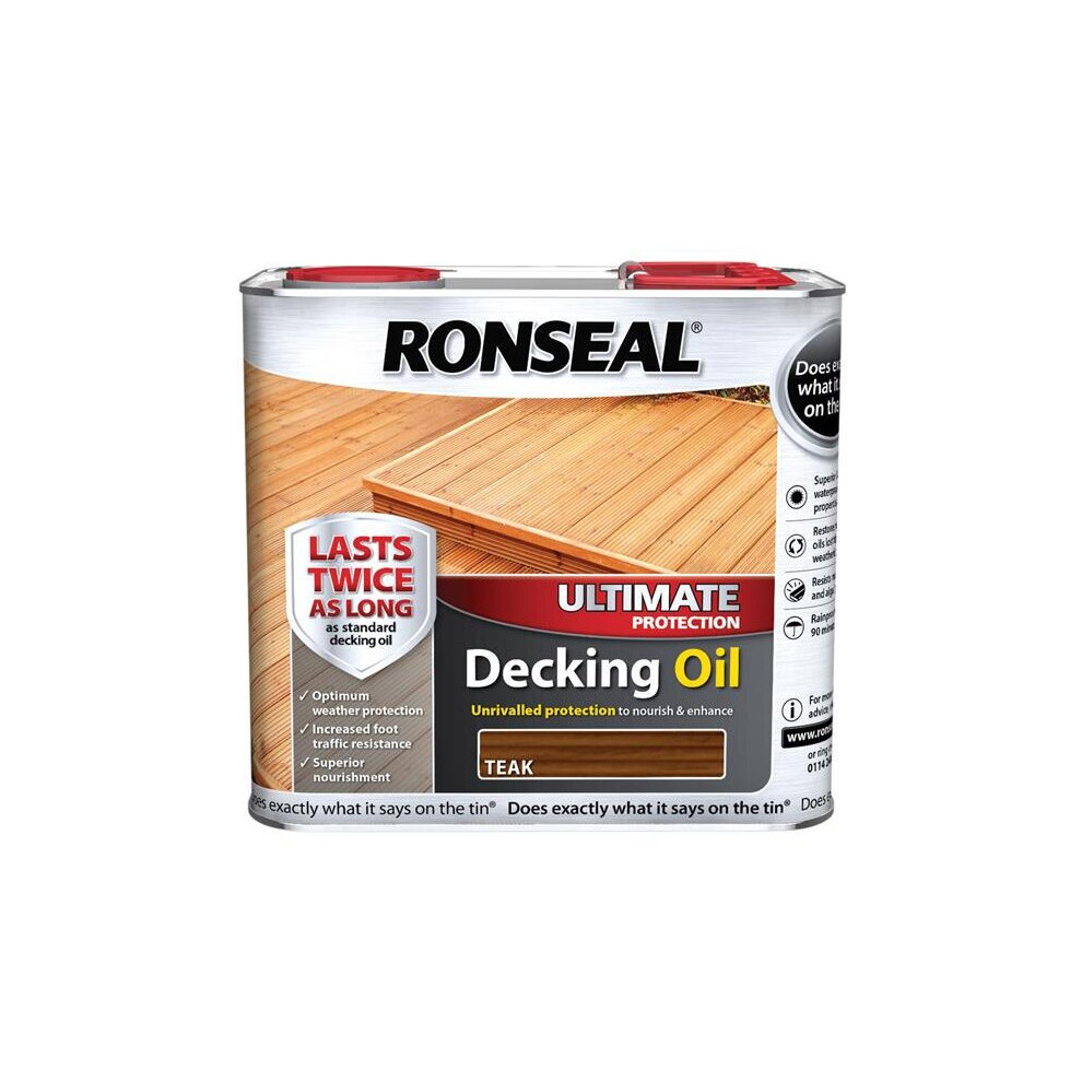 Ronseal Ultimate Decking Oil Teak 2.5 Litre RSLUDOT25L