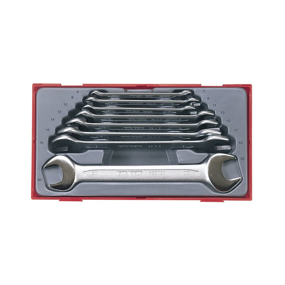 Teng Tt6208 8 Piece Metric Open End Spanner Set Tentt6208 5020385041370