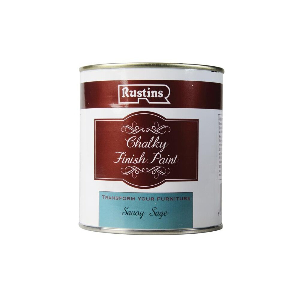 Rustins Chalky Finish Paint, Savoy Sage 500ml RUSCPSS500