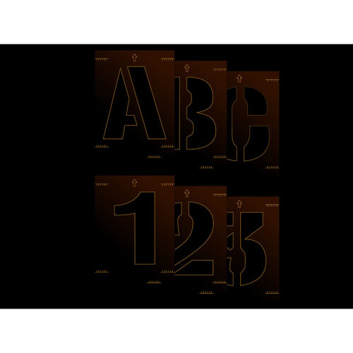 Scan Letter & Number Stencil Kit 100mm SCA9406
