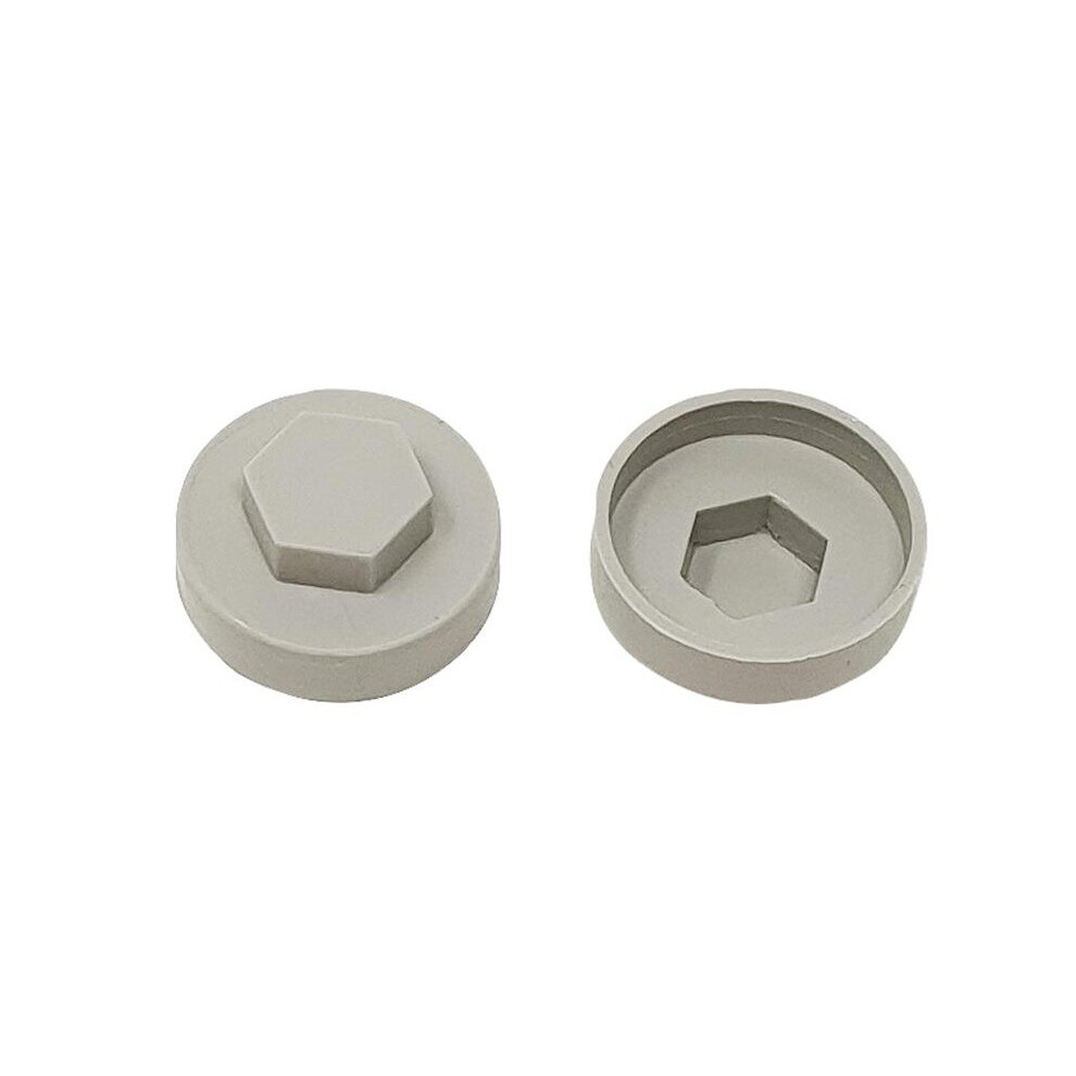 ForgeFix TechFast Cover Cap Goosewing Grey 16mm (Pack 100)