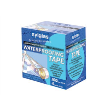Sylglas Aluminium Finish Waterproofing Tape 100mm/4in 4m Roll SYLAT100