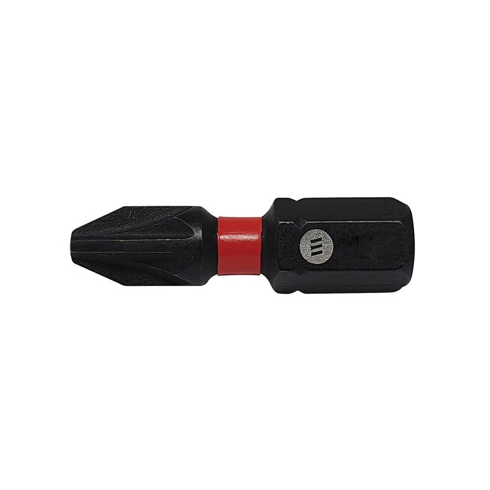 Forgefix Forgefast Pozidriv Compatible Impact Bit Pz2 X 25Mm (Card 2) Ffbpz225c