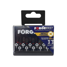 ForgeFix ForgeFast Pozidriv Compatible Impact Bit Set, 12 Piece FFBITSETP1225