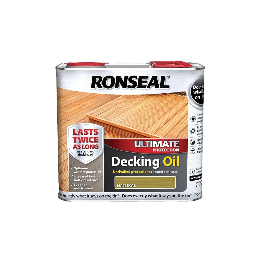 Ronseal Ultimate Decking Oil Natural 2.5 Litre RSLUDON25L