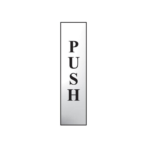 Scan Push Vertical - Polished Chrome Effect 50 x 200mm SCA6032C