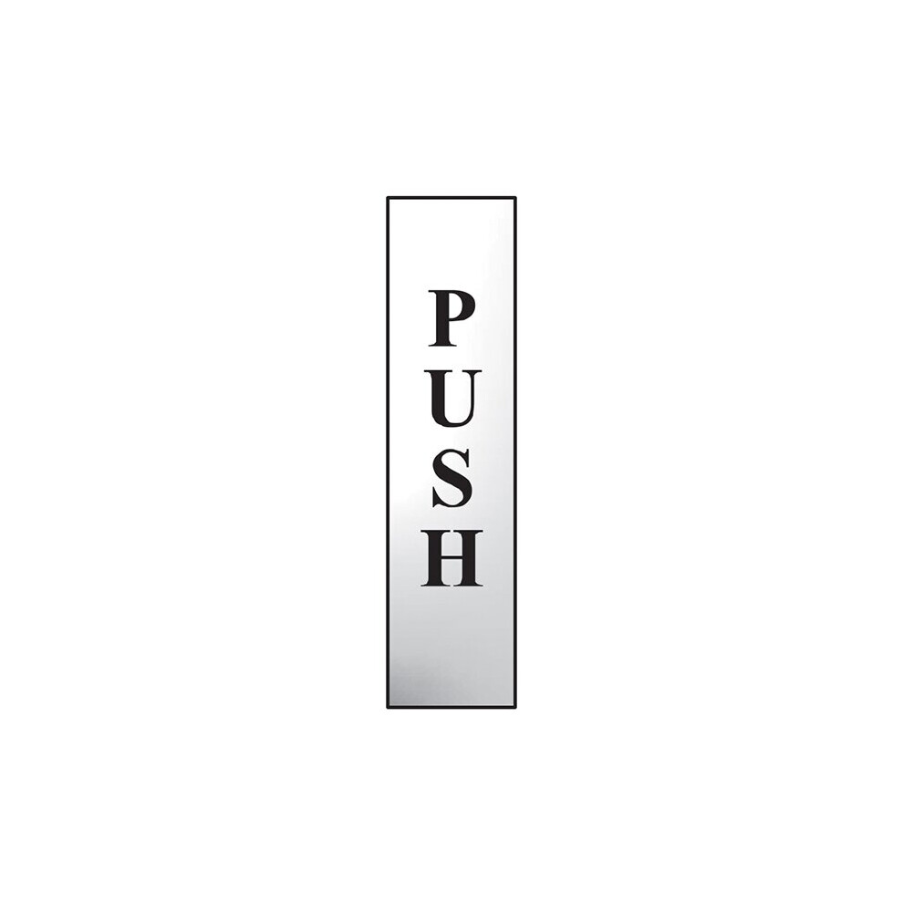 Scan Push Vertical - Polished Chrome Effect 50 X 200Mm Sca6032c 5015397201867