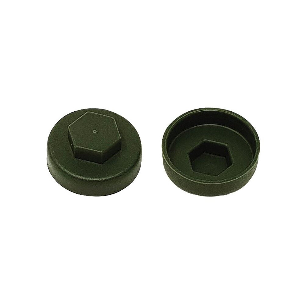 ForgeFix TechFast Cover Cap Olive Green 16mm (Pack 100)