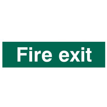 Scan Fire Exit Text Only - PVC 200 x 50mm SCA5204