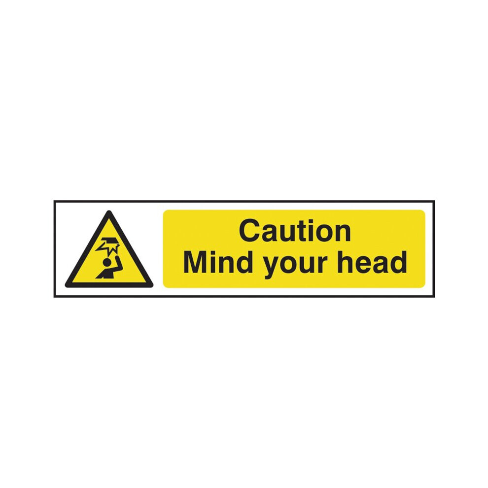Scan Caution Mind Your Head - PVC 200 x 50mm SCA5110-image-OPC-P5TR6X9-NEW