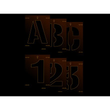 Scan Letter & Number Stencil Kit 25mm SCA9403