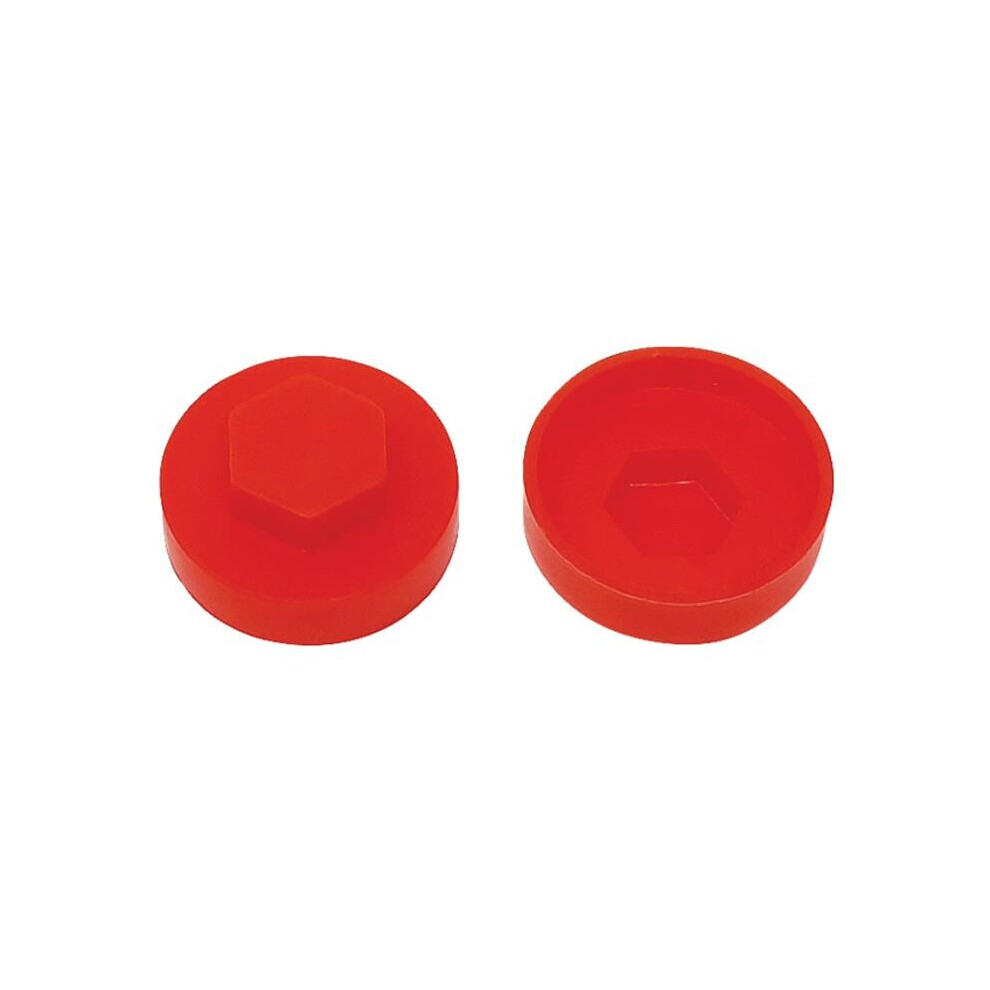 ForgeFix TechFast Cover Cap Poppy Red 16mm (Pack 100)