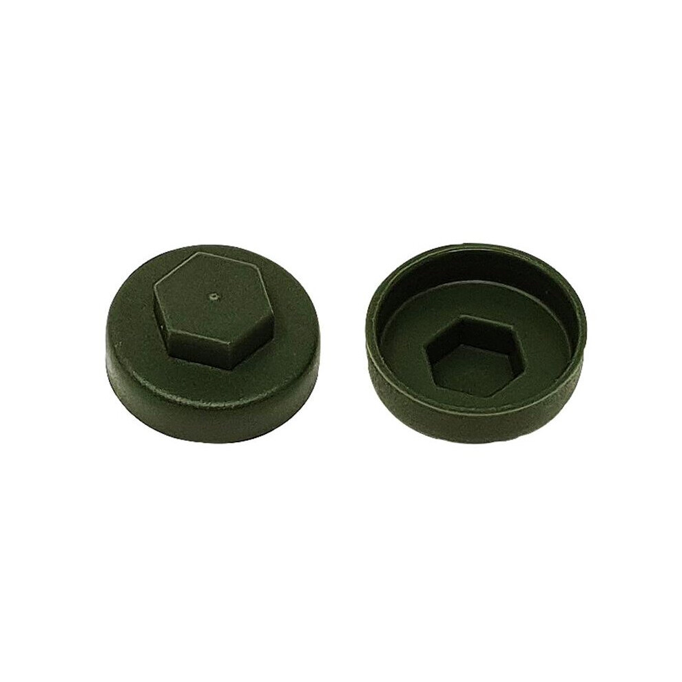 ForgeFix TechFast Cover Cap Olive Green 19mm (Pack 100)