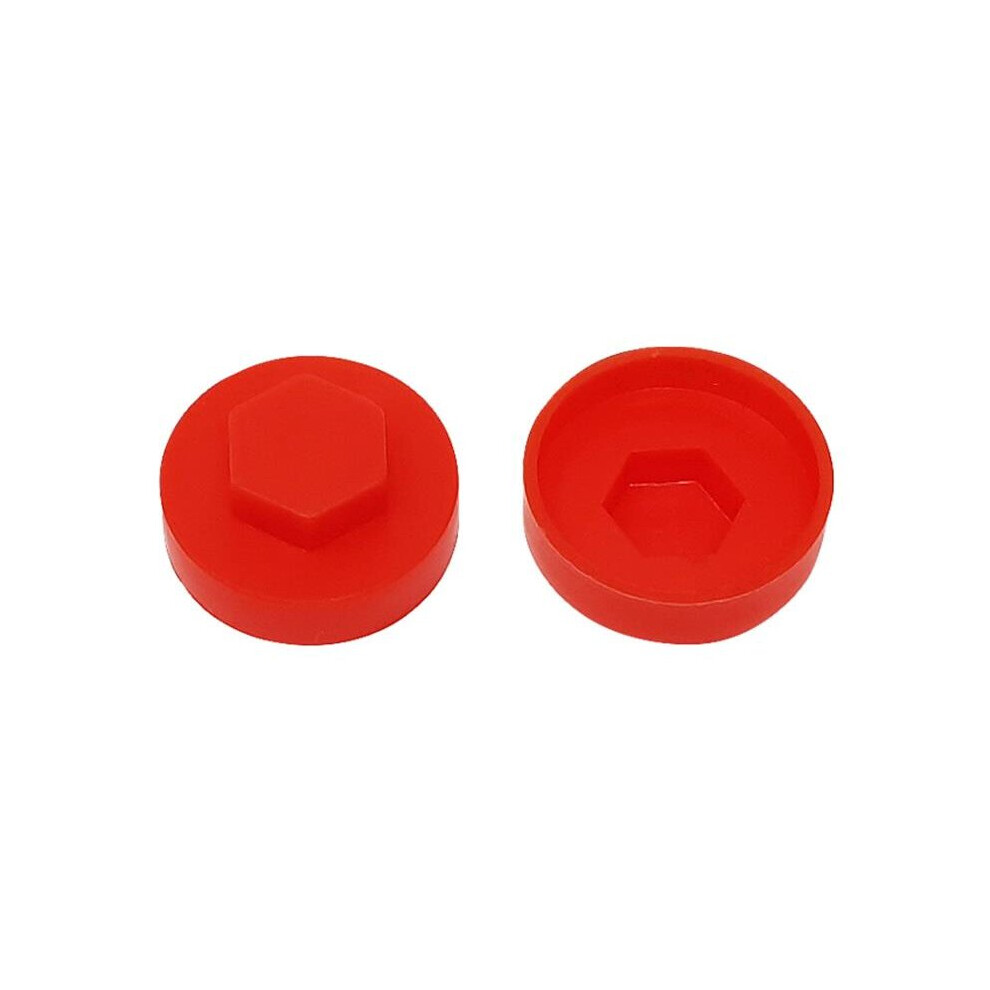 ForgeFix TechFast Cover Cap Poppy Red 19mm (Pack 100)