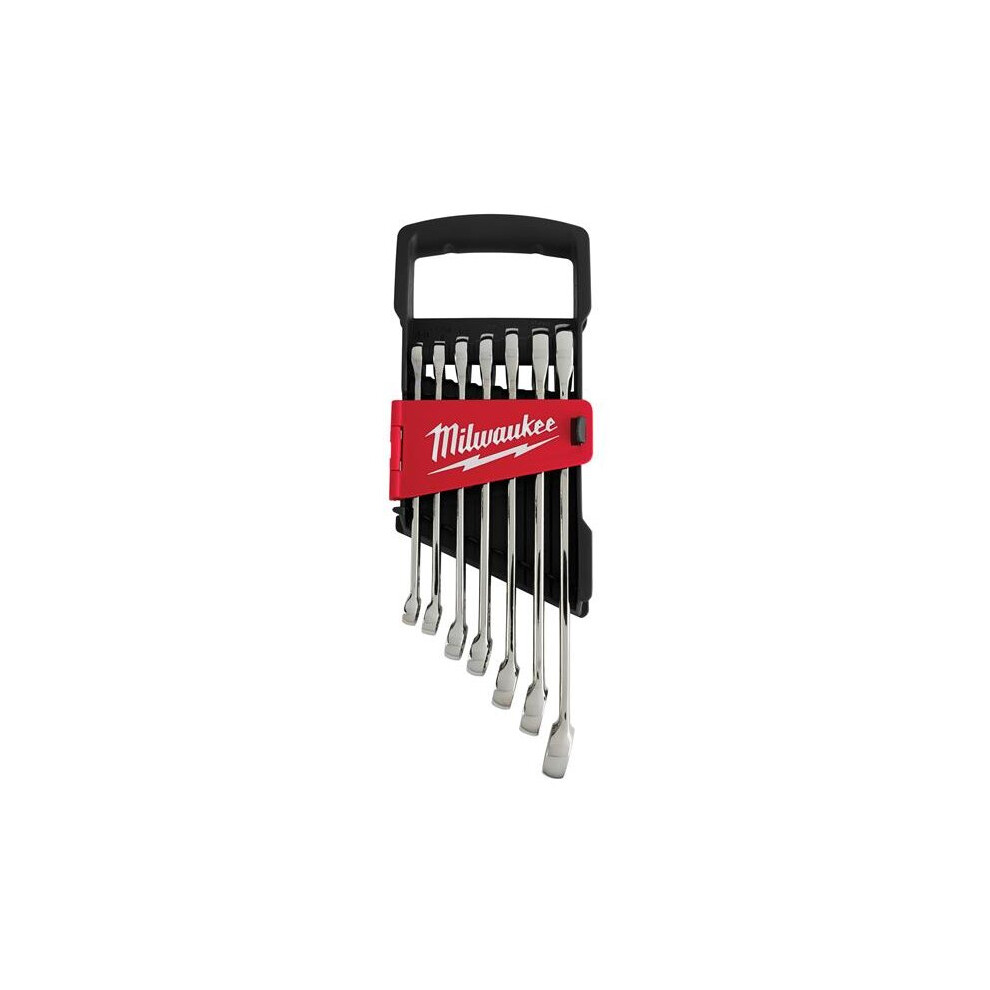 Milwaukee Hand Tools MAX BITE Ratcheting Metric Combination Spanner Set, 7 Piece