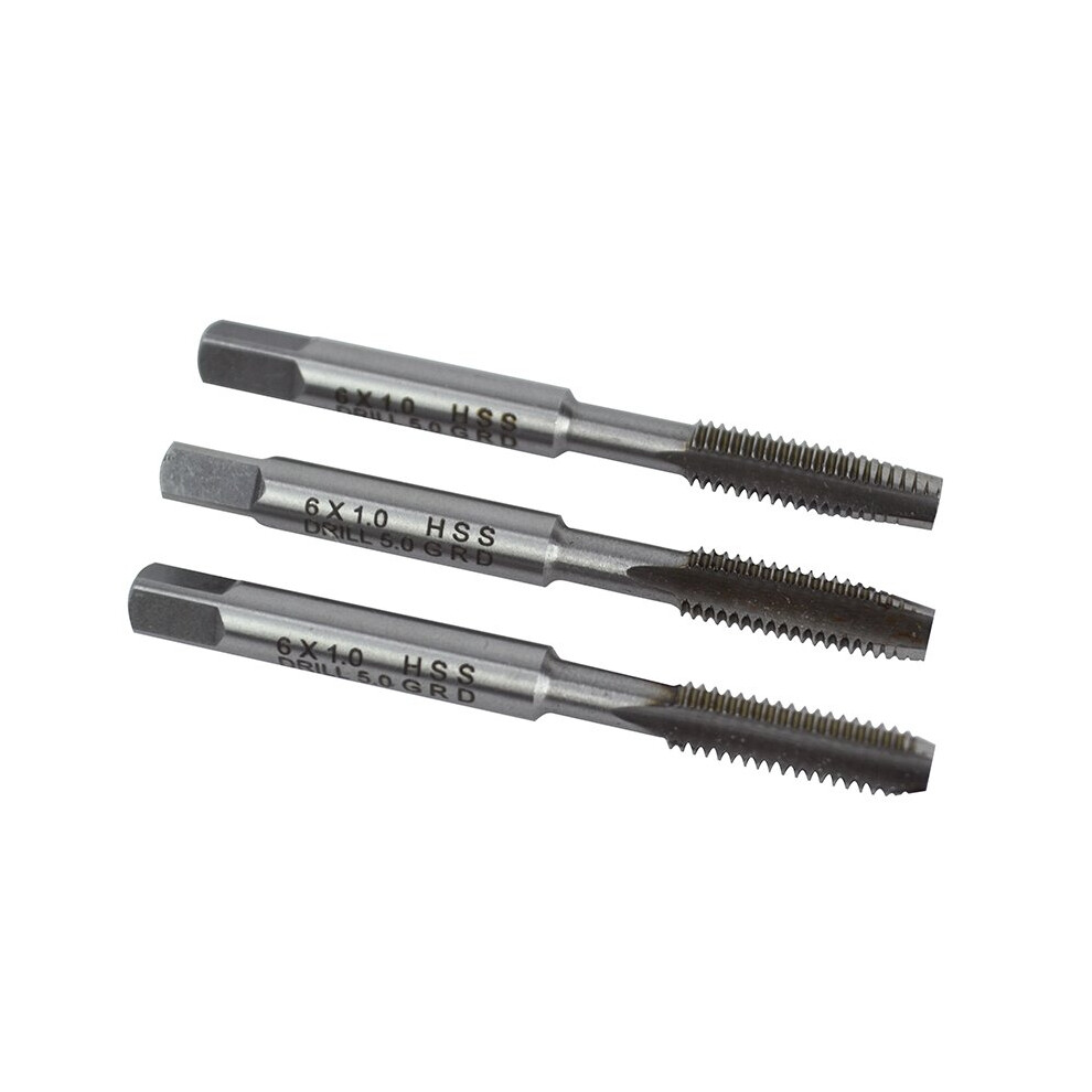 Faithfull HSS Straight Flute Tap Set M6 x 1.0, 3 Piece