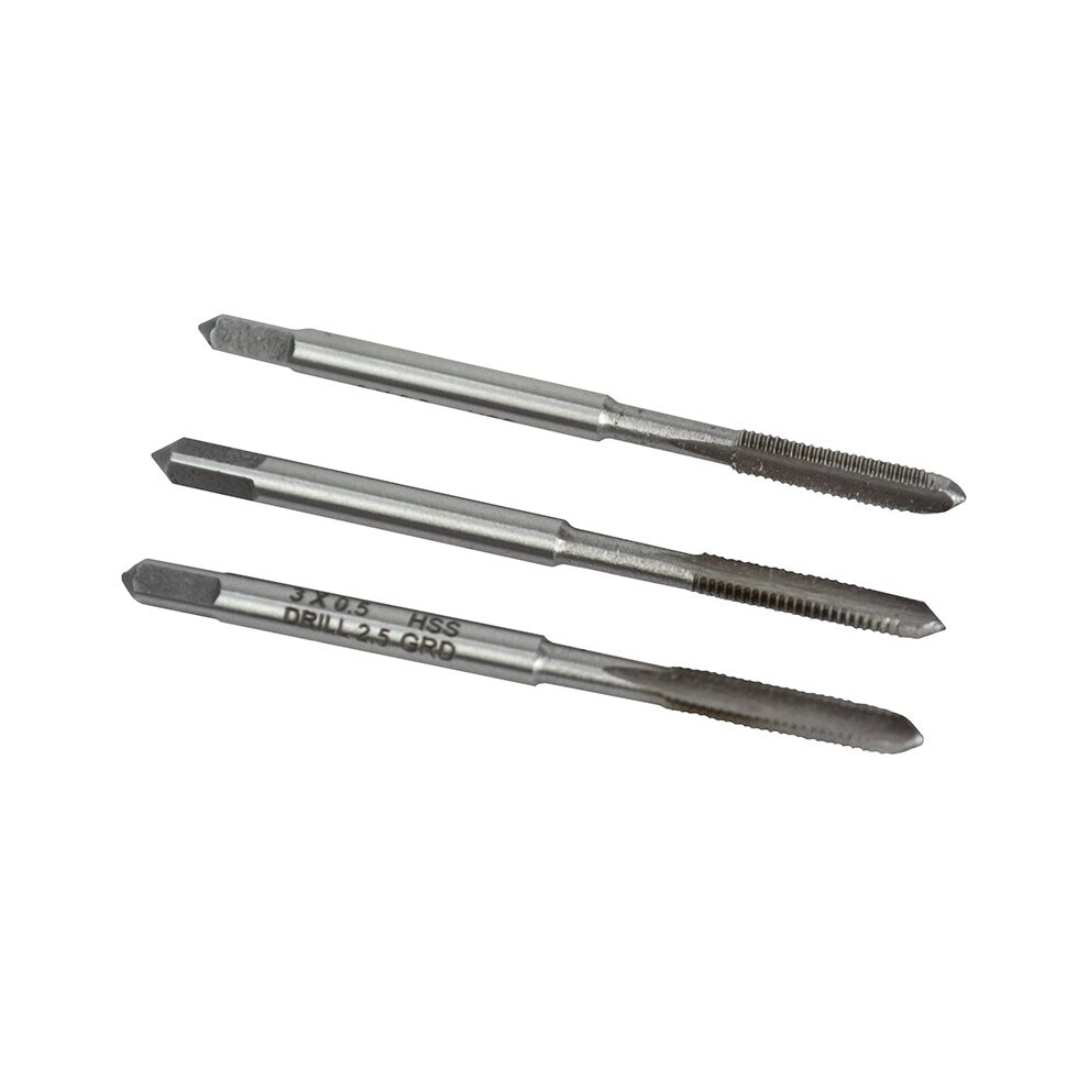 Faithfull Hss Straight Flute Tap Set M3 X 0.5, 3 Piece