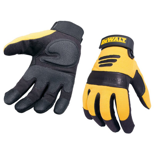 DeWalt DEWALT Syntetvadderade handskar med läderhandflata DEWPERFORM2