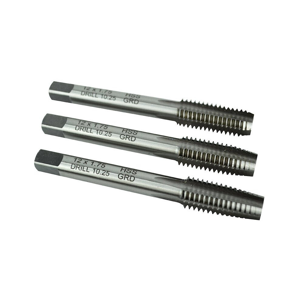 Faithfull Hss Straight Flute Tap Set M12 X 1.75, 3 Piece 5023969318400