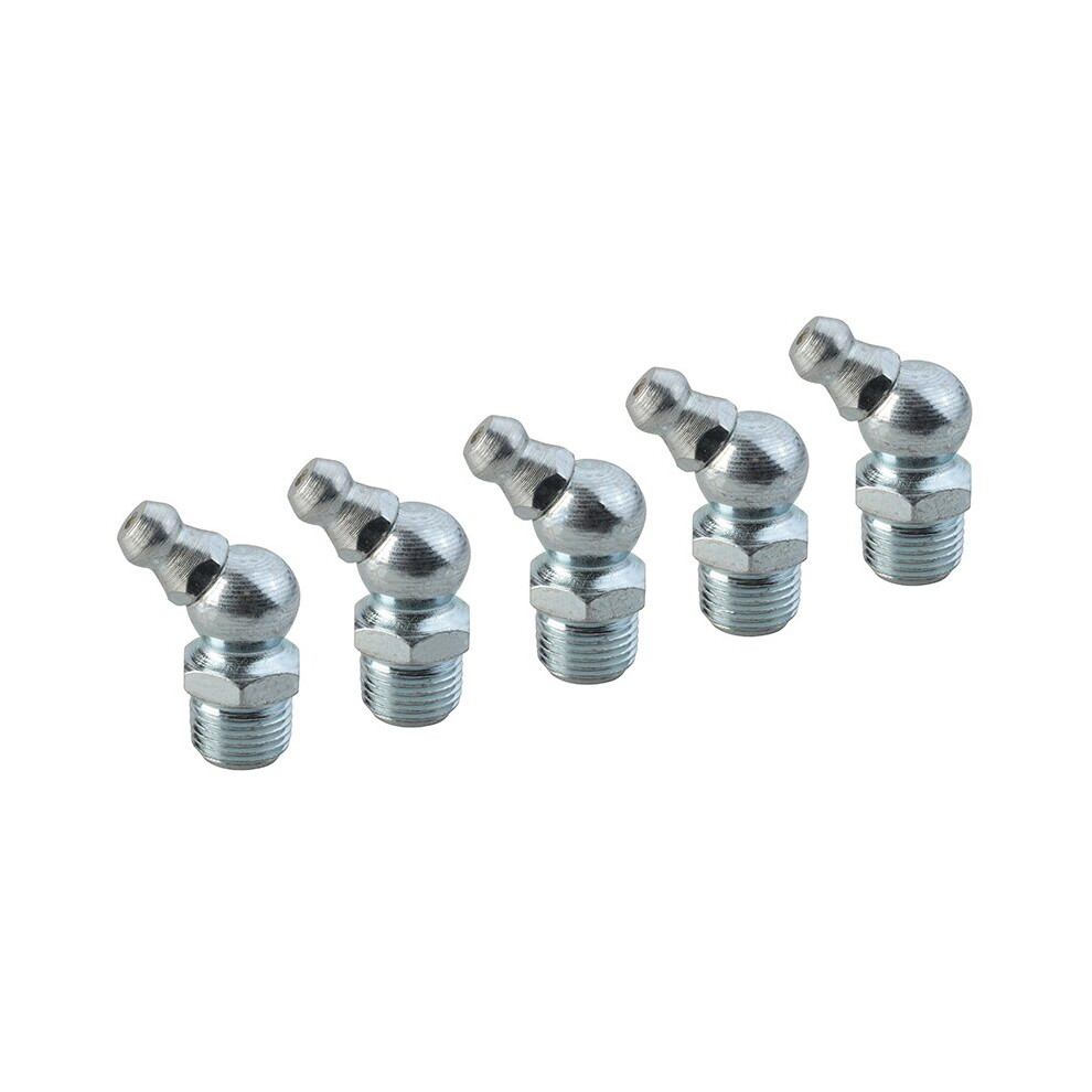 Faithfull Grease Nipple 45° 1/8In Bsp (Pack 5)