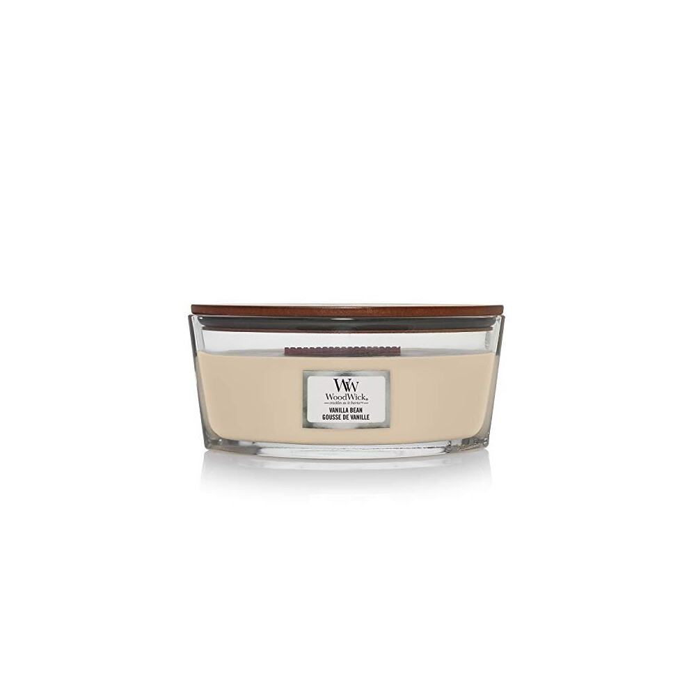 Woodwick Ellipse Scented Candle with Crackling Wick | Vanilla Bean | Up to 50 Hours Burn Time