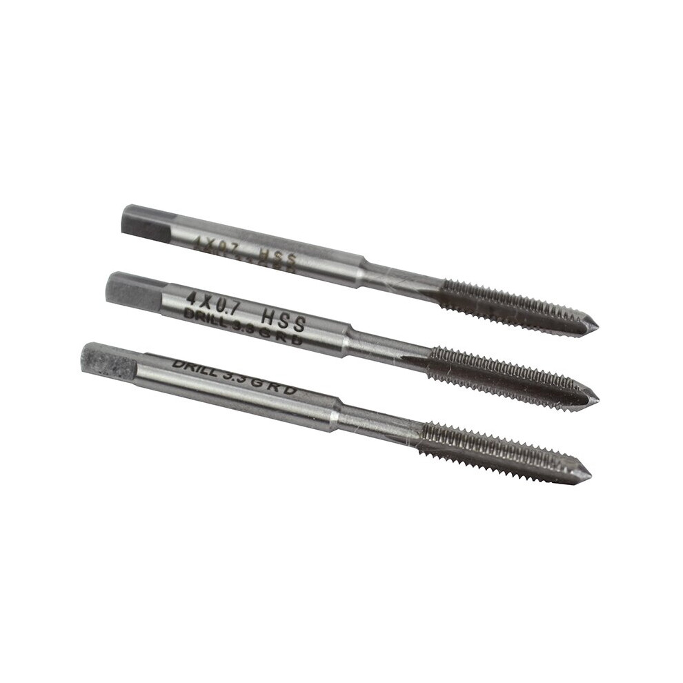 Faithfull Hss Straight Flute Tap Set M4 X 0.7, 3 Piece