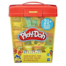Play-Doh Large Tools and Storage Activity Set for Children Aged 3 Years and Up with 8 Non-Toxic Play-Doh Colours and 20-Plus Tools
