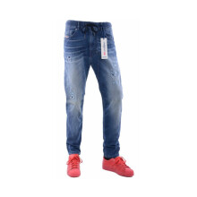 (W26 L27) DIESEL NARROT-NE 0666W Mens Denim Jeans Sweat Jogg Distressed Regular Fit Carrot