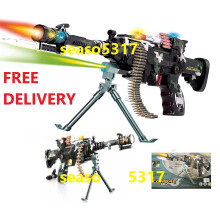 NEW Combat 3 Army Gun Commando Machine Pistol With Lights And Sounds Kids Toy UK