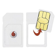 Vodafone Pay As You Go Dual SIM Card with Standard and Micro Adapters
