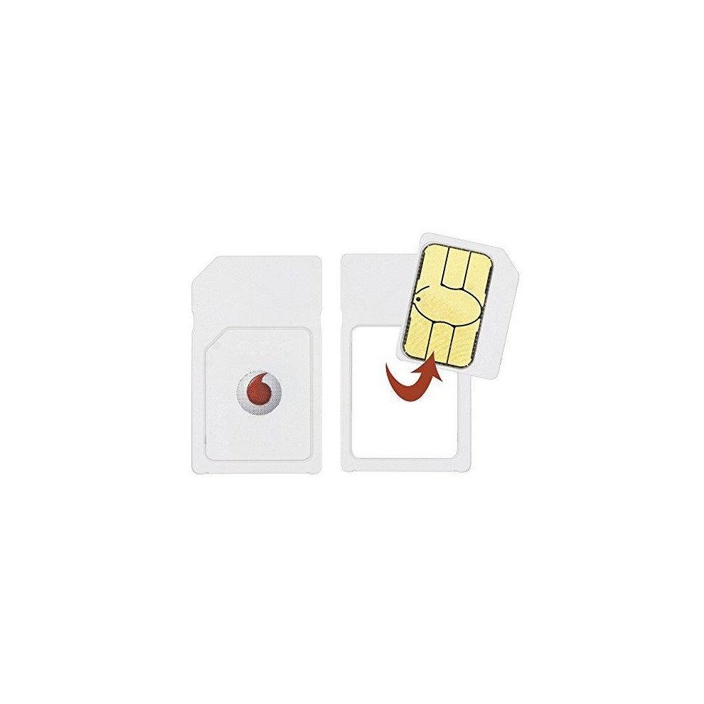 Vodafone Pay As You Go Dual SIM Card with Standard and Micro Adapters