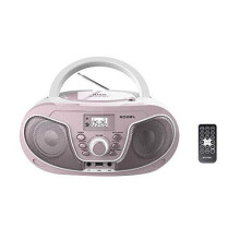 Roxel RCD-S70BT Portable Boombox CD Player with Bluetooth, Remote Control, FM Radio, USB MP3 Playback, 3.5mm AUX Input, Headphone Jack, LED Display
